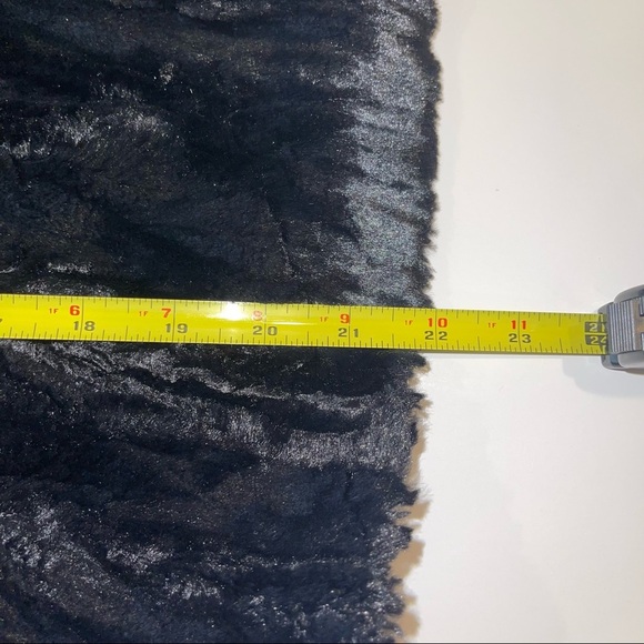 NWT Jennifer Lopez Short Faux Fur Jacket Black Tie Sz M - Picture 11 of 16